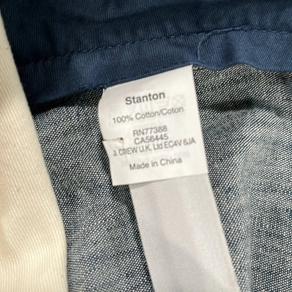 J crew Men's Blue Shorts stanton sz waist 34‎